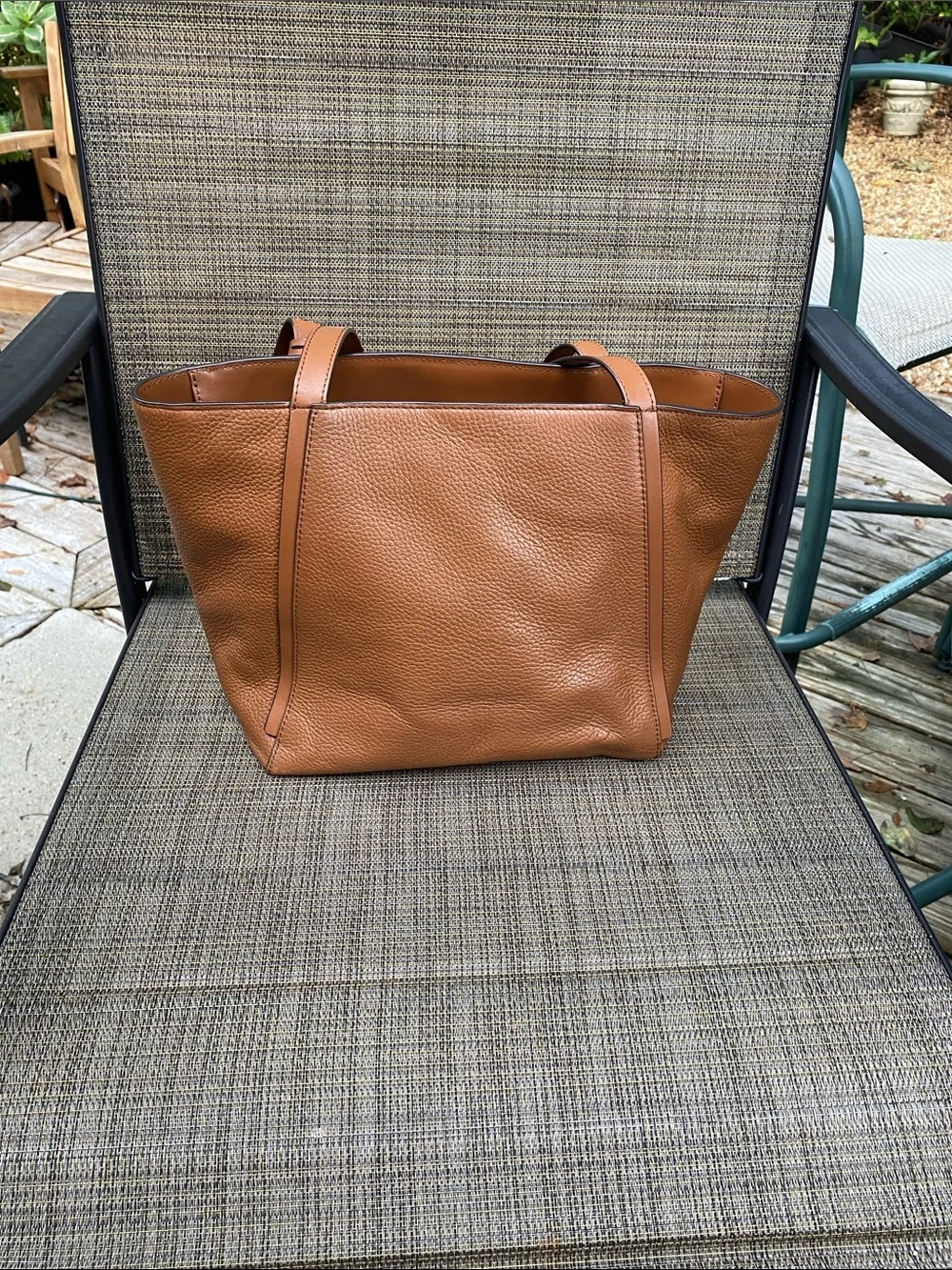 Michael Kors Cognac Pebbled Leather Tote